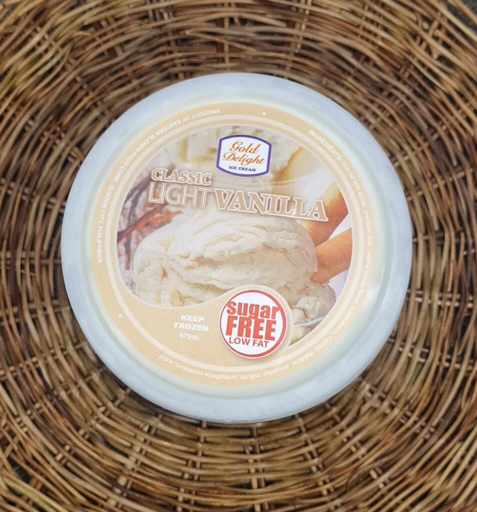 SUGAR FREE VANILLA ICE CREAM CALORIES visual data 2